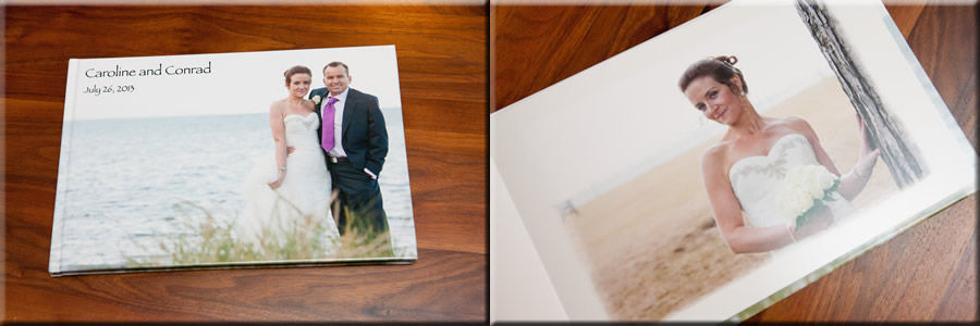 Storybook wedding album, Caroline and Conrad, Marine Hotel, Sutton, Dublin, David Gilmartin Wedding Photographer